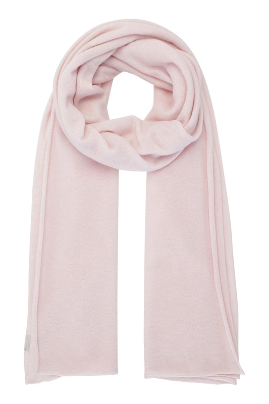 Luna - stor klassisk halsduk i cashmere - Ljusrosa