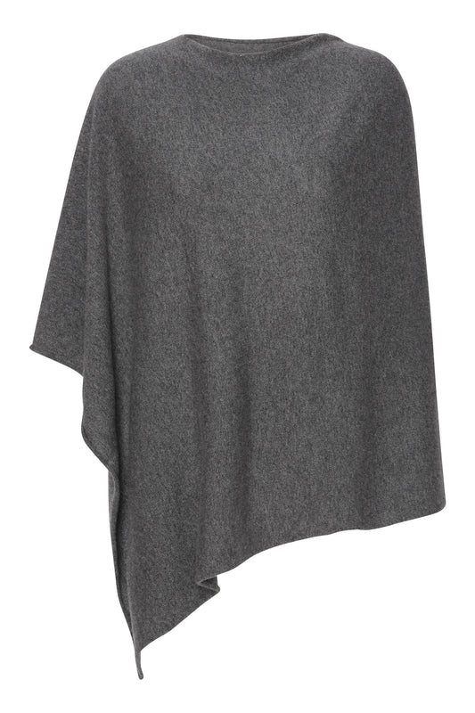 My - asymmetrisk poncho - Mörkgrå
