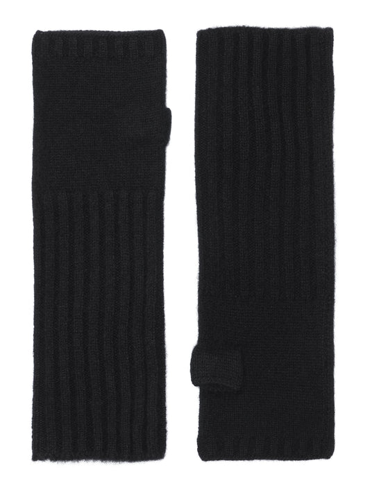 Robin - fingerlösa vantar (wrist warmers) i cashmere - Svart