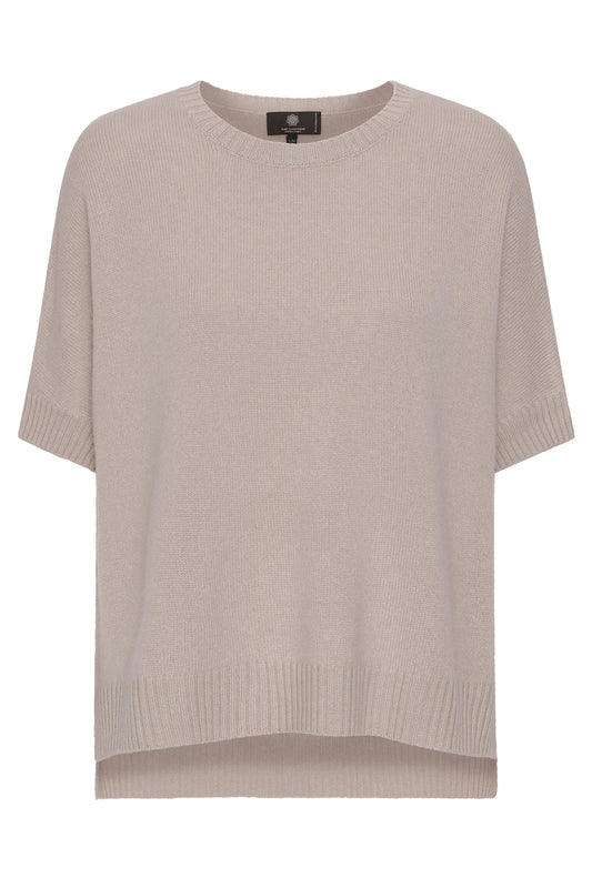 Tilde – T-poncho i cashmere - Sand