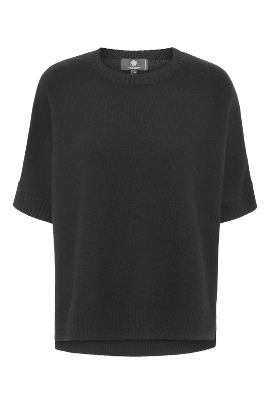 Tilde - cashmere T-poncho - Svart